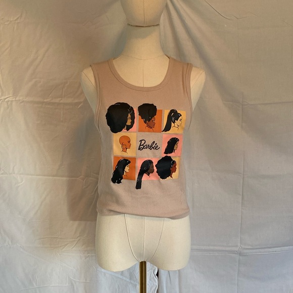 Barbie Hair styles Tank Top. 6 Barbies with different skin tones and hair styles - Picture 1 of 4